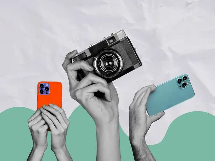 A photographer shooting a brand photography session