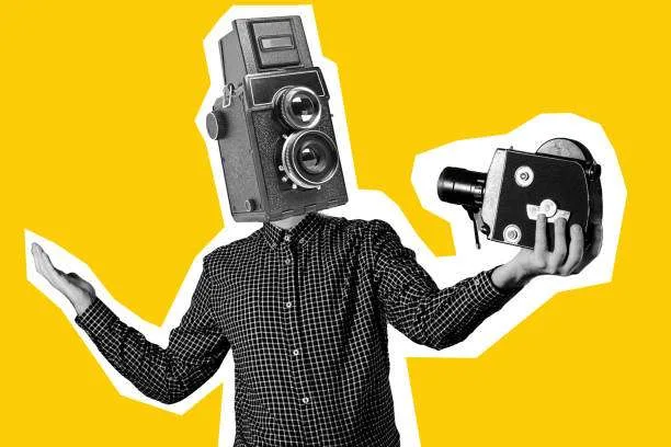 A videographer filming a brand video shoot