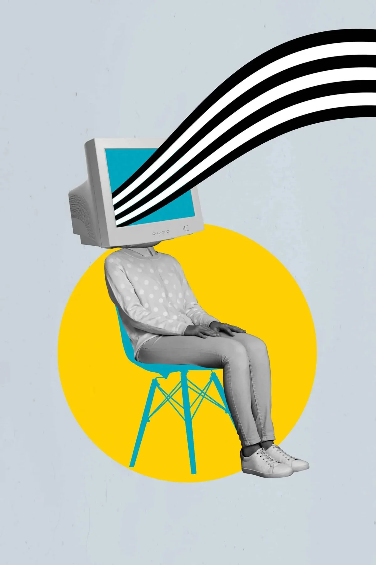 A designer reviewing a website layout on screen